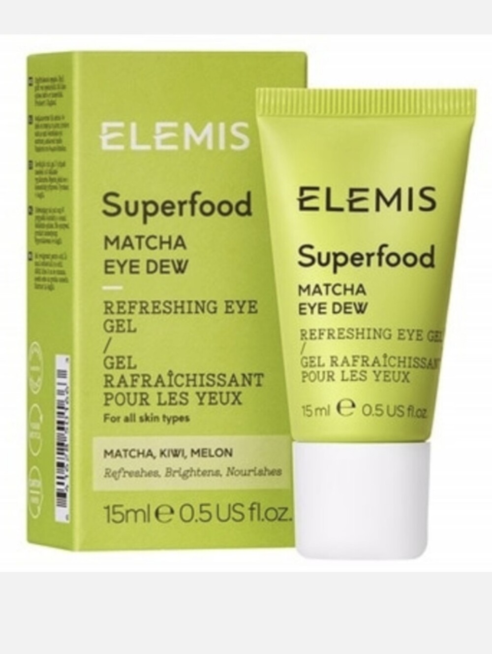 ELEMIS Superfood Matcha Eye Dew, 15ml (Travel Size), NIB